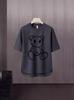 2024 Novo estilo americano Trendy Brand Carta estampada camiseta de manga curta Masculino Summer Ins Trendy Brand Loose Casual Top
