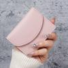 Coreia do Sul Ins Estilo Curto Pequeno Cartão Bolsa Portátil Pequena Cor Sólida Simples Menina Nova PU Couro Certificado Moeda Bolsa