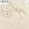 Pajarita de Perlas con Borlas Malla Lazo Accesorios para el Cabello Diadema Infantil Japonesa y Coreana Accesorios DIY para Ropa Bolsas