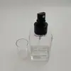 Frasco Quadrado PETG 100ml Recarga e Substituição Cosméticos Tipo Bico de Pato Pressionável Recarga Shampoo Condicionador Frasco Vazio com Bomba