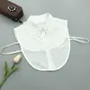 Suéter Lindo Versátil Estilo Coreano Cuello de Muñeca con Volantes Cuello Falso Elegante Camisa Falsa Cuello Decorativo Directo del Fabricante
