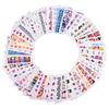 Stz Set de Stickers para Uñas Estilo Caliente Transfronterizo Navidad y Halloween Encaje Blanco y Negro Flor Calcomanías Estampadas en Caliente Oro y Plata Uñas