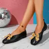 2026 Verano Nuevo Lazo Suela Suave Plana Tacón Bajo Slip-On Mocasines Zapatos de Moda para Mujer
