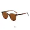 Nuevo Estilo Exclusivo Transfronterizo Marco de Gafas de Clavo de Arroz Moda Versátil Gafas de Sol Anti-UV Varilla Plana de TR Gafas de Sol Polarizadas