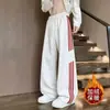 Nuevos Pantalones Deportivos Rayados de Estilo Americano de Moda Transfronterizos para Estudiantes y Adolescentes, Pantalones de Chándal de Diseñador, Pantalones Rectos Versátiles de Calle