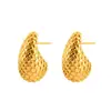 Brincos de Rede Gota d'Água com Design Personalizado de Nicho Transfronteiriço Europeu e Americano Moda Acessível Luxo de Ponta Brincos Banhados a Ouro Real