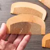 Peine portátil para el hogar, conveniente para llevar, peine de madera de durazno, peine antiestático de madera maciza, peine para cabello largo