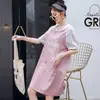Vestido de Maternidad Estilo Verano Más Vendido de Longitud Media Tallas Grandes Moda con Capucha Estilo Japonés y Coreano