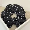 Estilo Coreano Senso Avançado Ponto de Onda Anel de Cabelo Intestino Grosso Corda de Cabelo Grande Elegante Flor de Cabelo Versátil Feminino Elegante
