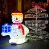 Festival de Luzes LED Personagem Luminoso Presente Lâmpada em Forma de Boneco de Neve Gramado de Shopping Center Outdoor Turismo Cultural Passeio Noturno Lâmpada Decorativa