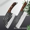 Cuchillo de Cocina Forjado de Doble Propósito, Patrón de Madera Maciza Molible, Cuchillo Ultra-Rápido para Picar, Cuchillo Afilado para Rebanar, Herramienta Especial del Chef
