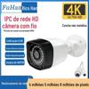 Fuhan 4K Home IPC Câmera de Rede Áudio 48V Fonte de Alimentação POE Câmera de Visão Noturna Infravermelha Externa ONVIF