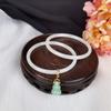 Estilo retro imitación Jade boca de anillo grande 62 pulsera de cascabel de calabaza ultrafina ropa china antigua pulsera dulce accesorios diarios de Palacio