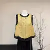 Nuevo Chaleco Jacquard Reversible Estilo Chino Otoño 2025 Nuevo Cuello Redondo Diseño Estilo Nacional Chaleco Moda para Mujeres