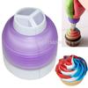 Adaptador de Bico de Confeitar Russo Saco de Confeitar Creme Tricolor Médio Tocha Bolo