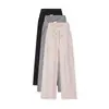 Pantalones de maternidad para primavera y otoño, adecuados para usar fuera después del parto, holgados y casuales para el invierno, pantalones de maternidad suaves de pierna ancha recta con cordón