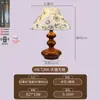 Luminária de Mesa de Cabeceira para Quarto Retro Francês Estilo Europeu Personalidade Atmosfera Madeira Maciça Americana Simples Estilo Wabi-Sabi Luminária Decorativa para Sala de Estar
