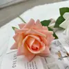 Flor de Rosa Artificial de Cabeza Única Transfronteriza con un Tacto Realista de Alta Gama, Adecuada para Arreglos en Jarrones de Hotel, Flores Decorativas y Textura Realista
