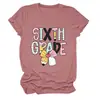 Amazon eBay sitio independiente moda casual mujer sexto grado cuello redondo manga corta camiseta camiseta básica para comercio exterior