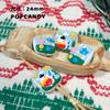 Comercio exterior transfronterizo de cuentas navideñas DIY Hombrecito de jengibre Árbol de Navidad Material hecho a mano Joyería Cuentas Cuentas pintadas a mano Muñeco de nieve