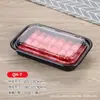 Caja de Plástico Desechable tipo Blíster para Comida Rápida para Llevar Caja de Empaque Rectangular Gruesa de Gama Alta para Lonchas de Res y Cordero Rollo de Carne