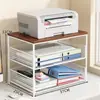 Estante de Armazenamento para Impressora para Uso no Escritório e em Casa, Estante de Suporte de Copiadora Multicamadas, Estante de Armazenamento de Papel A4 Retrátil para Mesa