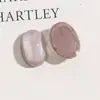 Zhen Tu Estilo Francés Dulce y Sencillo Brillo Oval Resina Gelatina Media Redonda DIY Exquisitos Pendientes