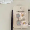 Par de Pinzas para el Cabello con Forma de Corazón y Flor de Malla Nian Nian para Niños, Pinza Lateral, Pinza para el Flequillo