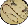Collar de Cuerda con Cuentas de Bambú Oliva y Colgante de Cuerda Cordón para Lanyard Juguete Multi-Tesoro Tejido a Mano Cordón de Jade