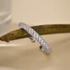 Anel Aberto Clássico Europeu e Americano de Prata de Lei 925 com Diamante para Mulheres, Versátil, Moderno, Sofisticado, Elegante, Estilo Ins, Venda Quente Transfronteiriça