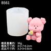 Molde de silicona para decoración de tartas con aromaterapia de oso de crema tridimensional, adornos de yeso con forma de oso de dibujos animados