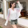 Comercio Exterior Transfronterizo 2026 Estilo Nuevo Camisa de Protección Solar para Mujer, Chal de Verano, Seda de Hielo, Anti-UV, Ropa Transpirable para Exteriores con Protección Solar