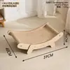 Tabla Rascadora para Gatos de Madera Maciza y Sisal, Cama para Gatos Duradera y que No Suelta Pelo, Tabla Rascadora para Uñas de Gato con Cuerda de Cáñamo Integrada, Sillón Chaise Longue para Sofá