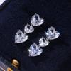 Conjunto de tres piezas de collar, pendientes y anillo con microincrustaciones de corazón y circonitas de amor, comercio electrónico transfronterizo de Cao Shi