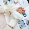 Yifan Otoño e Invierno Exterior Oficina Decoración Cálida Teclado Cubrebrazo Cuadrado Pequeño de Lana Tejida Color Sólido para Mujer