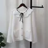 Jaqueta Cardigan de Tricô Doce Redutora de Idade com Renda de Ponto Francês Imitação de Pelo de Visão para Mulheres Outono e Inverno 2024 Novo