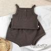 Conjunto de Ropa para Niños 2026: Camisola y Shorts de Triángulo para Niños y Niñas, Ropa de Casa Fina sin Mangas para Bebés y Niños Pequeños