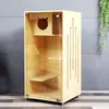 Vitrina para casa de gato, villa de gato de madera maciza, gabinete para gatos, casa de gato, jaula para gatos, villa pequeña de hospedaje, estándar