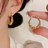 Pendientes de Hebilla de Oreja Retorcida de Circonita Elegantes de Moda Versátiles Simples Personalidad Exquisitos Estilo de Celebridad Diseño de Nicho Pendientes para Mujer