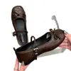 Sapatos Mary Jane Retro Franceses Delicados para Mulheres 2025 Verão Novos Sapatilhas com Saia Elegantes de Boca Rasa Sapatinhos de Couro