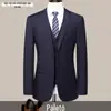 Terno Masculino Novo Jaqueta Profissional Terno Masculino Roupa Profissional de Trabalho Preto Marinho Cinza Dois Botões Formal Calças