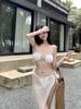 Novo maiô feminino de três peças dividido 2025 que cobre a barriga, modelador, sexy, para férias na praia, águas termais, peça única feminina [geração de cabelo]]