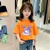 Camiseta de Verano de Algodón Puro para Niñas, Estilo Nuevo 2026, Manga Corta, Diseño Único, Dulce y Holgada, Top Versátil para Niños Mayores