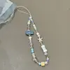 Cámara Azul Estrella Fresca Teléfono Móvil Cordón Hecho a Mano Colgante de Cuentas Ccd Cadena de Teléfono Móvil Colgante de Cadena Popular de Moda D