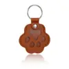 Llavero de Pata de Gato para Mascota de Cuero, Colgante Lindo de Dibujos Animados para Guardar Pelo de Perro y Gato, Adorno Personalizado de Moda