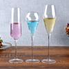 Copa de champán de cristal sin plomo transparente para el hogar copa europea flauta vidrio de burbujas juego de vino al por mayor