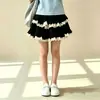 Conjunto de Verão Duas Peças para Meninas com Gola de Cor Contrastante, Manga Curta, Saia, Estilo Coreano, Estilo College, Novo Conjunto de Saia de Verão para Crianças Mais Velhas