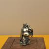 Colección de adornos de dieciocho Arhats de latón antiguo, retro, dragón, tigre, decoración de escritorio, cobre, hombre de bronce macizo en miniatura