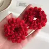 Elástico de Cabelo Donut de Lã Colorido, Feito à Mão, Engrossado, Alargado, Scrunchie de Alta Elasticidade, Corda de Cabelo para Rabo de Cavalo para Outono e Inverno