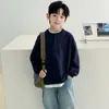 Sudadera de Otoño para Niños 2026 Nuevo Estilo Infantil de Otoño Aspecto de Dos Piezas Estilo Coreano Juvenil Camisa Base Elegante para Primavera y Otoño